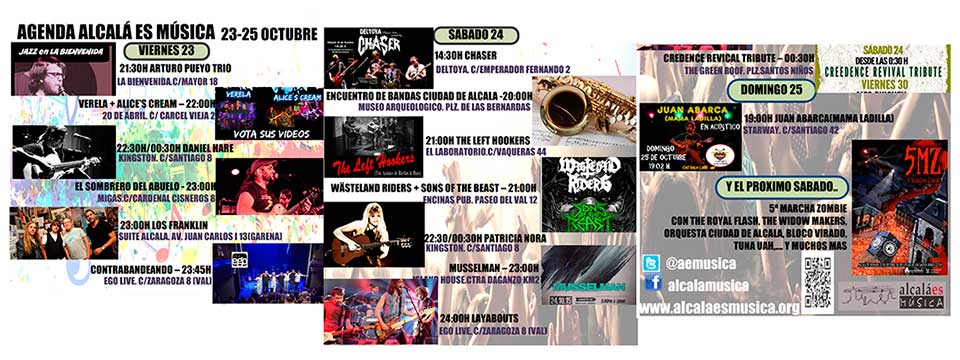Agenda Alcalá es Música 23 - 25 de octubre