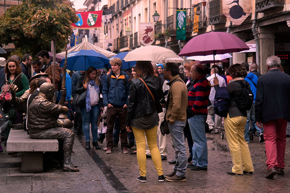Paraguas en el Mercado Cervantino