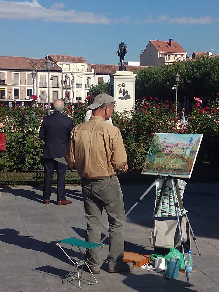 Pintor en la Plaza de Cervantes