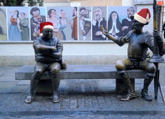Don Quijote y Sancho Panza por Navidad