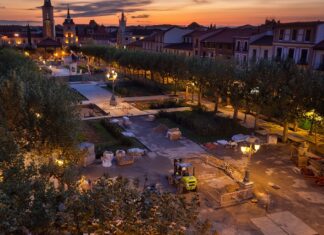 Vista de la Plaza de Cervantes desde la noria